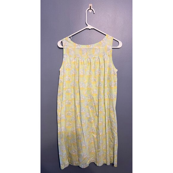 Vintage Montgomery Ward Tank House Dress/Mumu With Snap Buttons & Pockets Size S - Picture 2 of 12